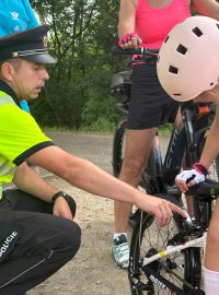 Preventivní akce pro cyklisty v Lednici v Jihomoravském kraji