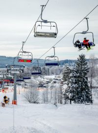 Skiareál v Lipně nad Vltavou