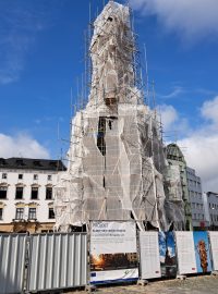 Sloup Nejsvětější Trojice v historickém centru Olomouce se bude opravovat až do konce roku 2026