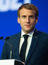 Francouzský prezident Emmanuel Macron na konferenci COP26