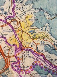 Plán plánovací kanceláře pro prostor Jizerských a Ještědských hor z roku 1941