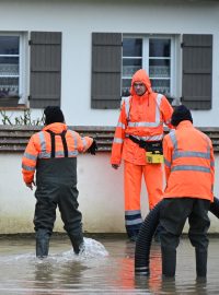 Povodně v severní Francii v únoru 2024. Vesnice Brimeux byla jednou z nejpostiženějších v prefektuře Pas de Calais