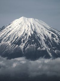 fuji hora japonsko mraky