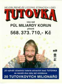 Reklama na loterii Tutovka.