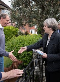 Britská premiérka a šéfka konzervativců Theresa Mayová při předvolebním setkání s obyvateli Southamptonu v květnu 2016.