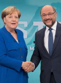 Dlouho očekávaná nedělní debata Angely Merkelové a Martina Schulze