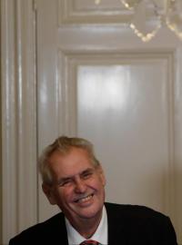 Miloš Zeman na setkání s Andrejem Babišem