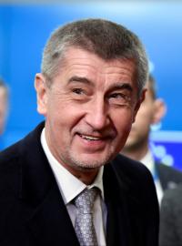 Český premiér Andrej Babiš na evropském summitu v Bruselu 14. prosince 2017