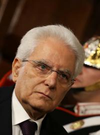 Italský prezident Sergio Mattarella.