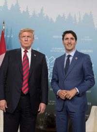 Donald Trump a Justin Trudeau na summitu G7 v Kanadě