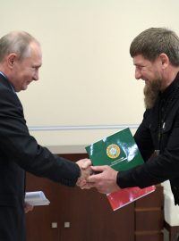 Vladimir Putin a Ramzan Kadyrov na snímku z roku 2018