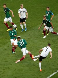 Zápas obhájců titulu z Německa proti Mexiku ve skupině F