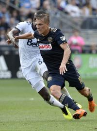 Český záložník Bořek Dočkal v dresu týmu MLS Philadelphia Union