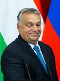 Maďarský premiér Viktor Orbán a ruský prezident Vladimir Putin v Moskvě