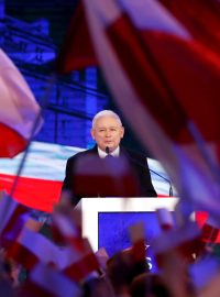 Předseda strany Právo a spravedlnost Jarosław Kaczyński.