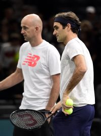 Ivan Ljubičić a jeho svěřenec Roger Federer