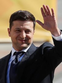 Nový ukrajinský prezident Volodymyr Zelenskyj krátce před inaugurací v parlamentu v Kyjevě