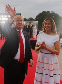 Americký prezident Donald Trump s první dámou Melanií při oslavách Dne nezávislosti ve Washingtonu