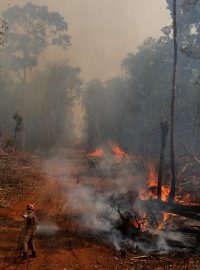 Požár amazonského pralesa v Brazílii