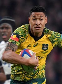 Israel Folau v listopadovém utkání proti Anglii