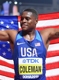 Christian Coleman je světový šampion v běhu na 100 metrů