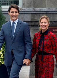 Premiér Kanady Justin Trudeau s manželkou Sophie.