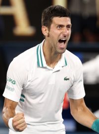 Novak Djoković po vítězném finále s Daniilem Medveděvem