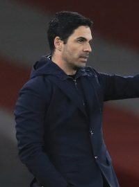 Trenér fotbalistů Arsenalu Mikel Arteta