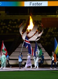 Závěrečný ceremoniál v Tokiu.