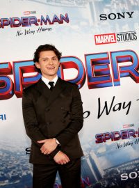 Tom Holland na premiéře snímku Spiderman
