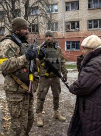 Ukrajinští vojáci v Chersonu