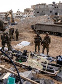 Izraelští vojáci na severu Pásma Gazy