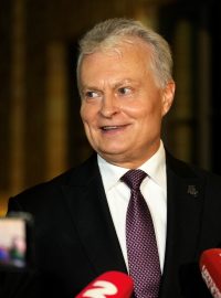 Litevský prezident Gitanas Nauséda vítězství v posledním kole prezidentských voleb ve Vilniusu, Litva 26. května 2024