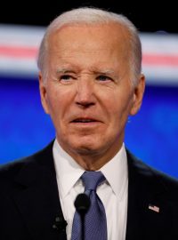 Joe Biden během první prezidentské debaty, kterou odvysílala CNN