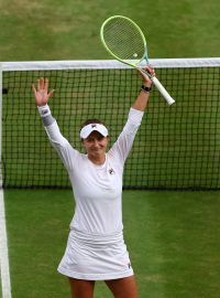 Barbora Krejčíková po vítězném semifinále Wimbledonu