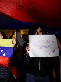 Protesty proti výsledkům venezuelských voleb v argentinském Buenos Aires