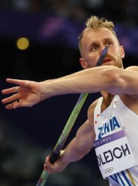 Jakub Vadlejch při finále olympijských her v Paříži