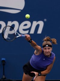 Česká tenistka Karolína Muchová v osmifinálovém zápase US Open proti světové pětce, Italce Jasmine Paoliniové