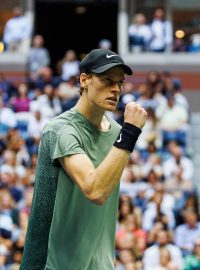 Italský tenista Jannik Sinner v semifinále US Open