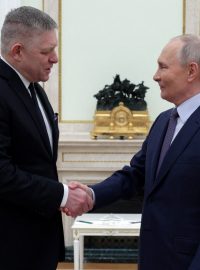 Robert Fico na schůzce s Vladimirem Putinem