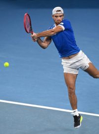 Tenista Tomáš Macháč porazil na United Cupu Itala Flavia Cobolliho 6:1, 6:2