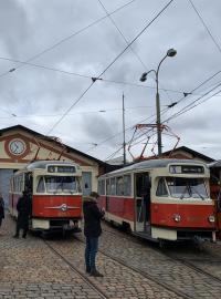 V sobotu dopoledne budou tramvaje T2 vystavené na nádvoří vozovny Střešovice