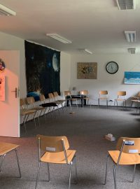 Společná místnost pro klienty v Solenicích