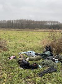 Uprchlíci táboří nedaleko hranic s Běloruskem v Bělověžském národním parku.