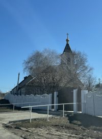 Vesnice Bělogorovka nedaleko Dnipra letos v březnu