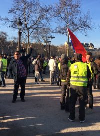 Čtrnáctý protest žlutých vest v Paříži.