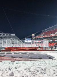 Bylo pod nulou, přesto nakonec na stadion přišlo 34 tisíc diváků