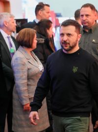 Volodymyr Zelenskyj na ekonomickém foru v Davosu 16. ledna 2024