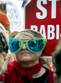 Demonstranti se sešli v Praze již popáté.