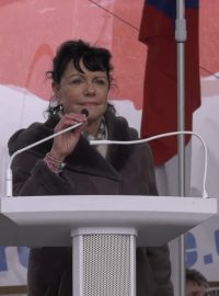 Alena Dernerová na akci Česko proti bídě